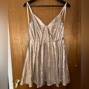 Lulu Gold Metallic Dress